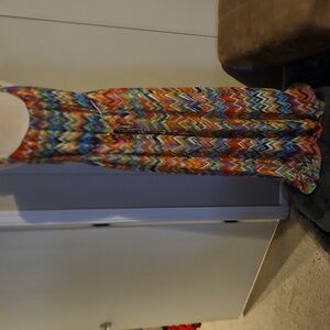 New Directions Multicolor Sleeveless Pullover LinedSummer Maxi Dress Size 1X NWT